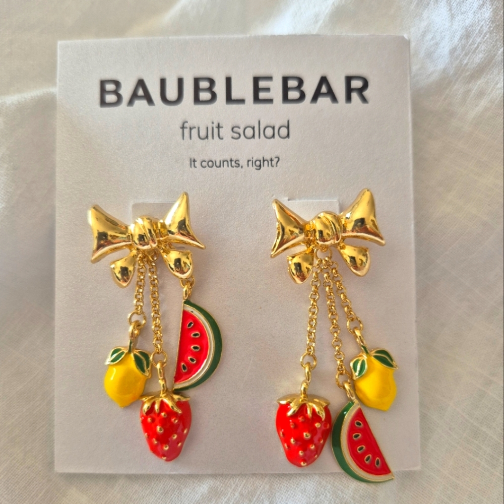 BaubleBar Fruit Salad Post Earrings NEW